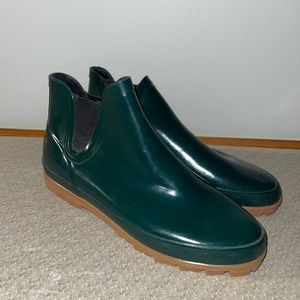 Green L.L. Bean rain boots